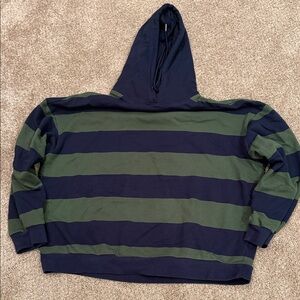 XL original side hooded rugby sweatshirt